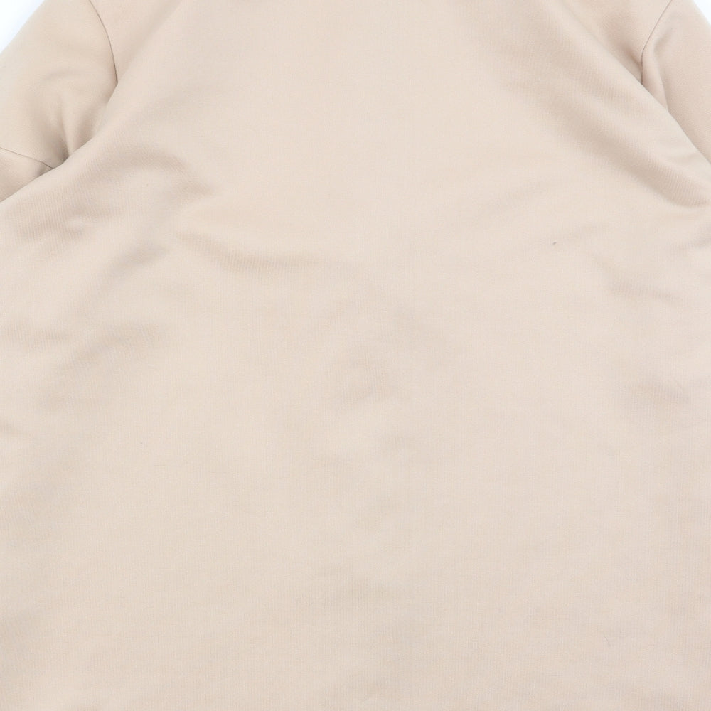 Boohoo Womens Beige Full Zip Jumper Size 8