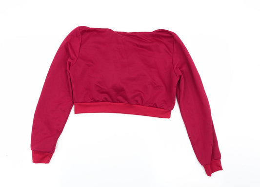 xiranmei Womens Red Pullover Jumper Size M - crop jumper