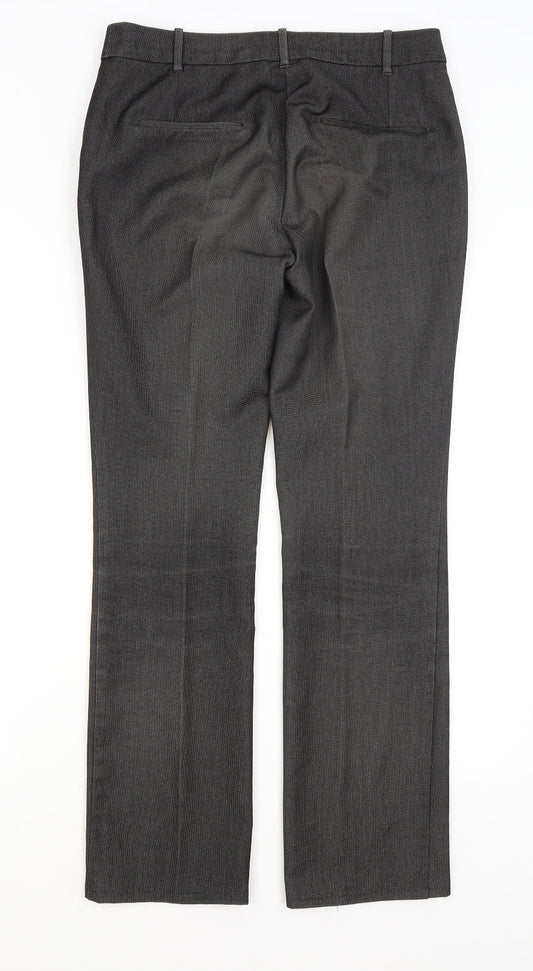 Mango Womens Grey Trousers Size 8 L29 in