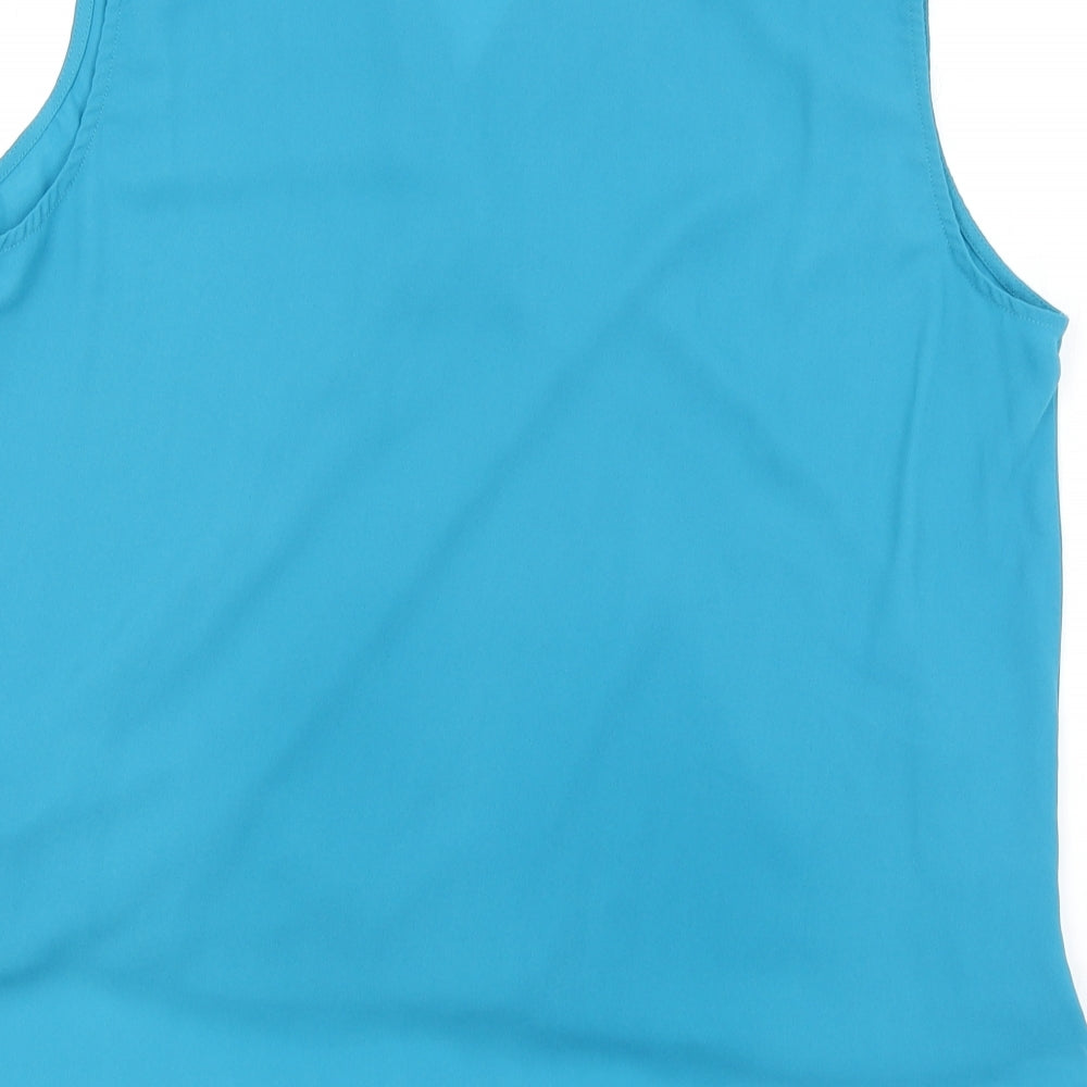 George Womens Blue Basic Blouse Size 14