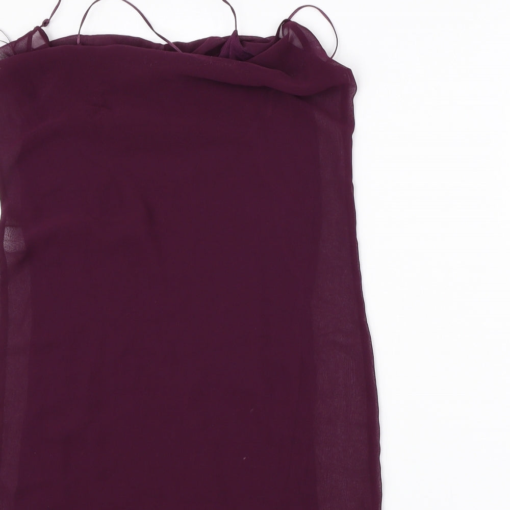 Womens UK Size S Zara Purple Basic Blouse