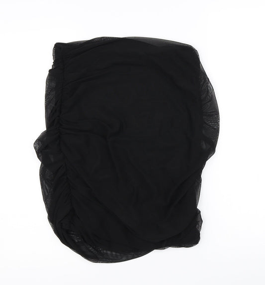 PRETTYLITTLETHING Womens Black   Straight & Pencil Skirt Size 12