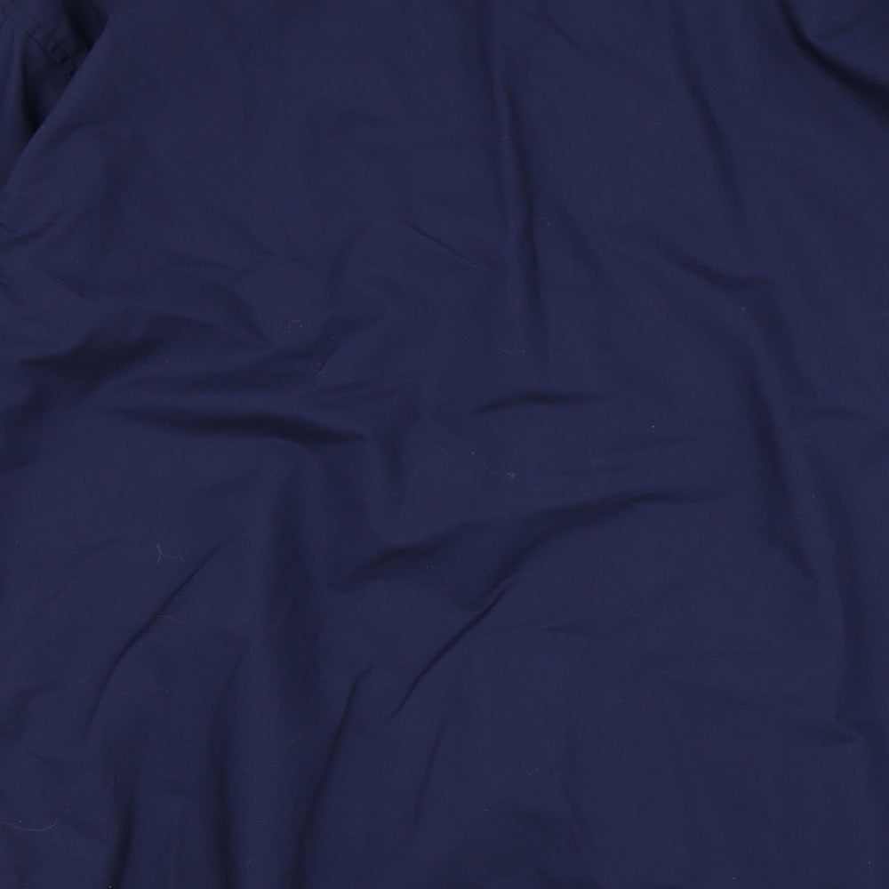 Mens UK Size 2XL Lyon Becker Blue Button-Up Long Sleeve Casual Shirt