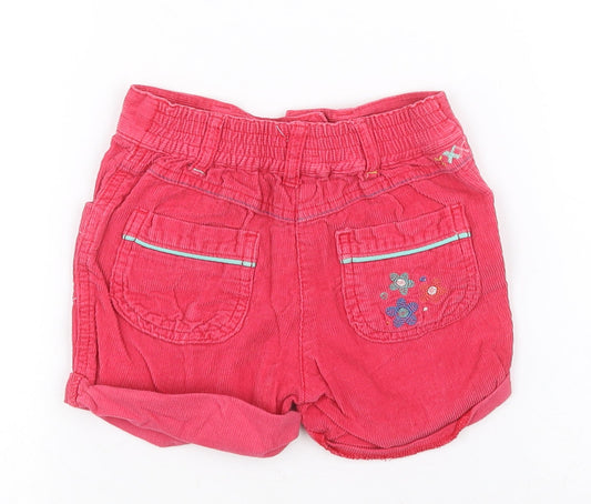 F&F Girls Pink Floral Corduroy Capri Jeans Size 18 Months
