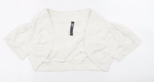 Womens UK Size 14 Bay White Cardigan Jumper