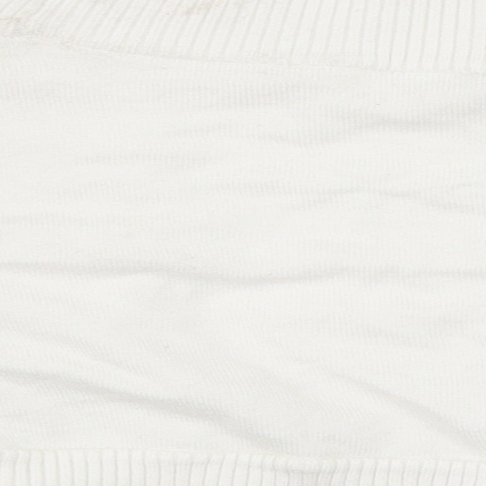 Womens UK Size 14 Bay White Cardigan Jumper