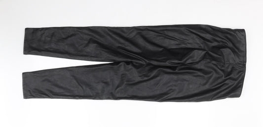 Womens UK Size 8 H&M Regular Fit Carrot Black Trousers