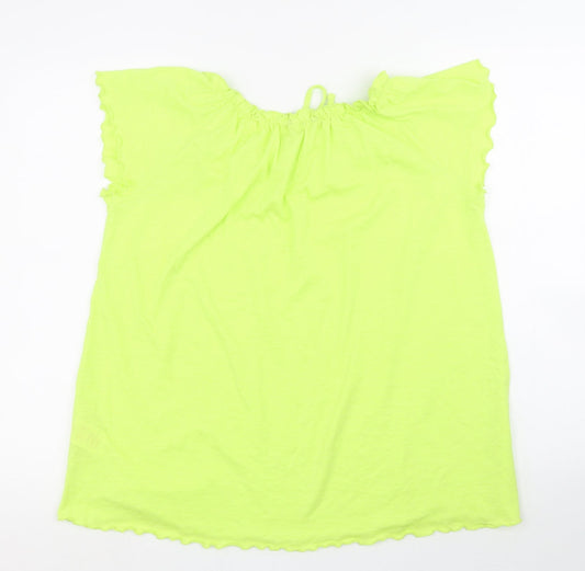 Womens UK Size 16 Peacocks Green Basic Blouse