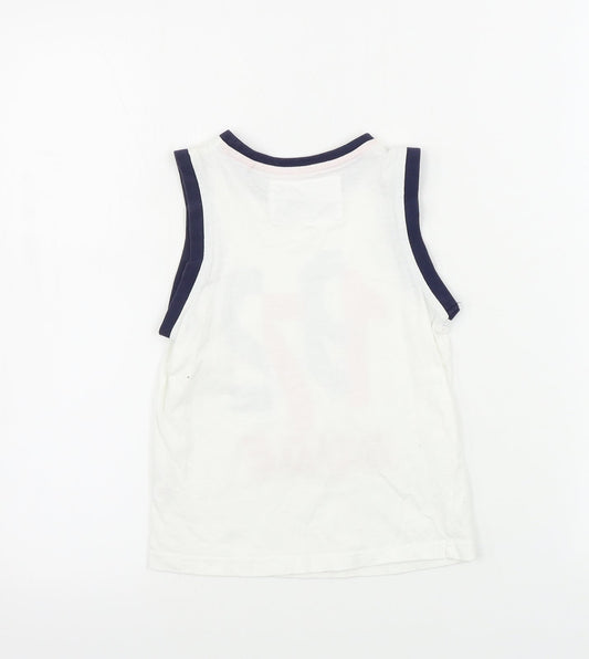 TU Boys White Basic T-Shirt Size 4 Years