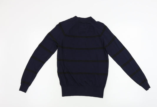 Jack Wills Womens Blue Striped Pullover Jumper Size 8