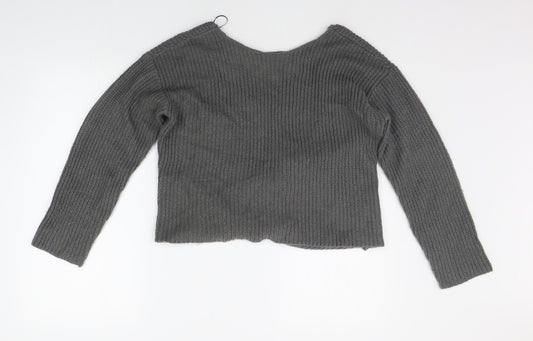 Divided Womens Grey Pullover Jumper Size M