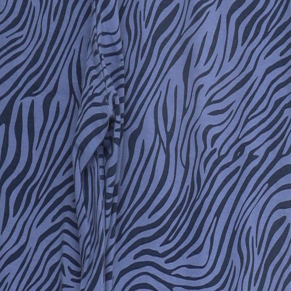 Avenue Womens Blue Animal Print Jogger Trousers Size 12 L25 in