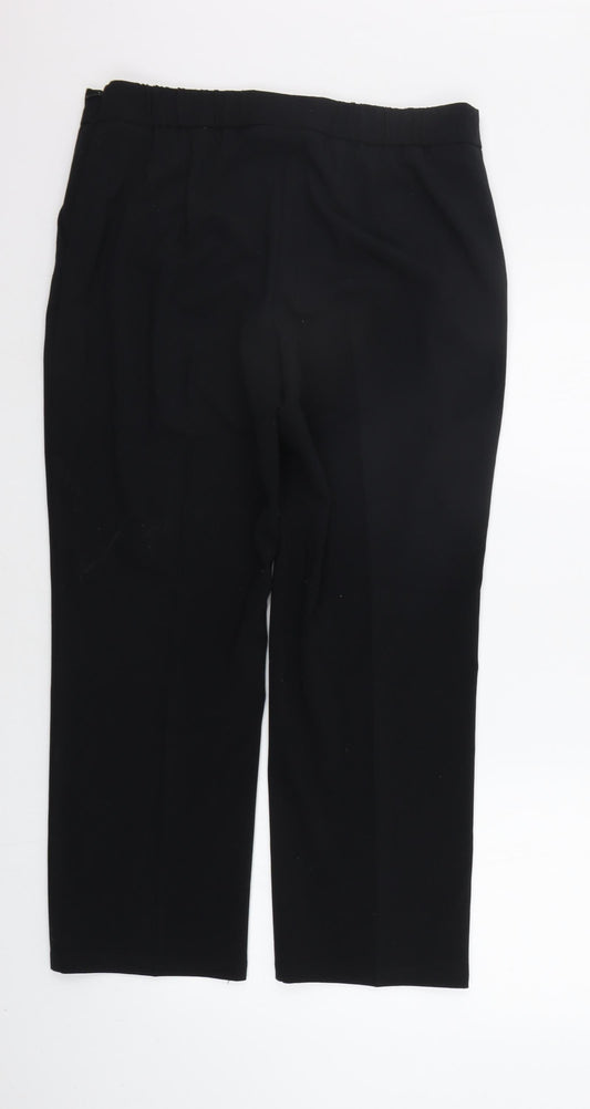 Womens UK Size 14 Marks and Spencer Regular Fit Black Trousers