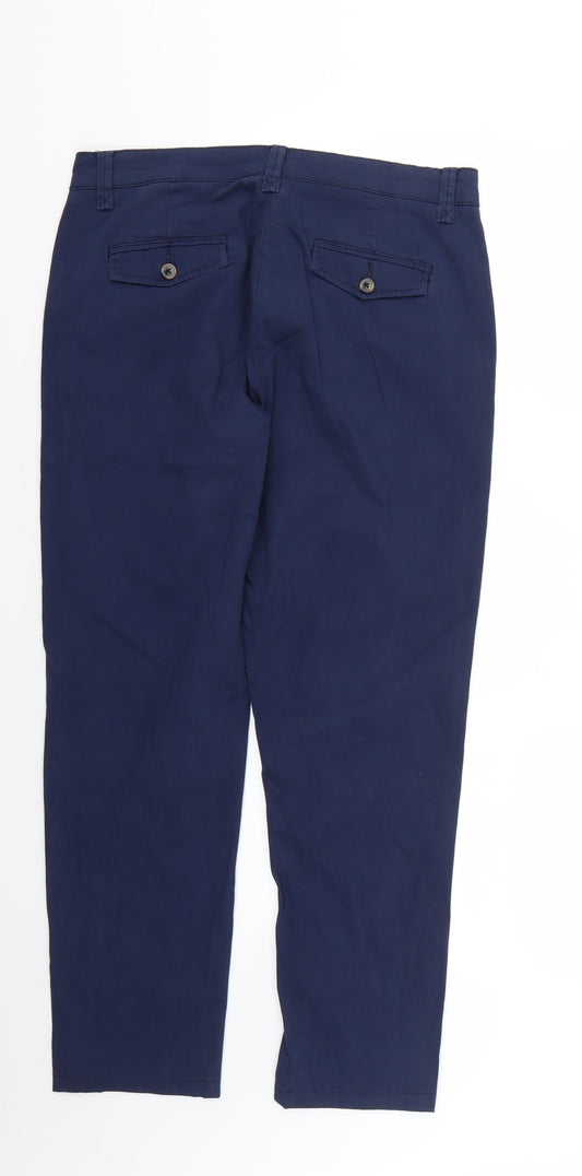 woman Womens Blue Trousers Size 10 L26 in