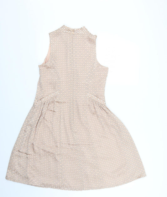 NEXT Womens Pink Striped Fit & Flare Size 8