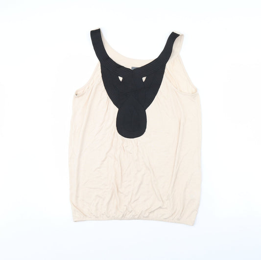 Et vous Womens Beige Basic Tank Size 14