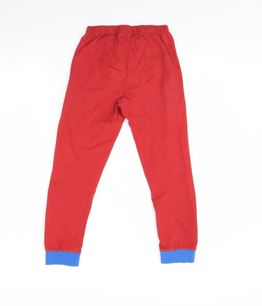 Disney Boys Red Solid Pyjama Pants Size 9 Years - SpiderMan