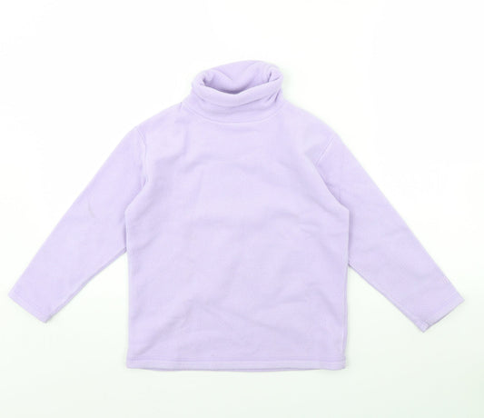 Maine Girls Purple Fleece Pullover Jumper Size 5 Years