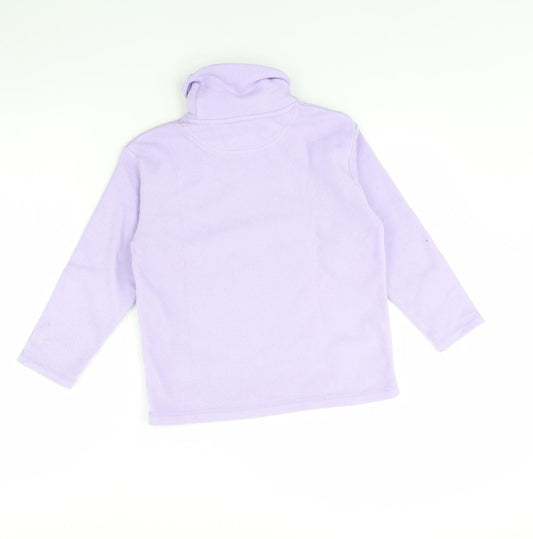 Maine Girls Purple Fleece Pullover Jumper Size 5 Years