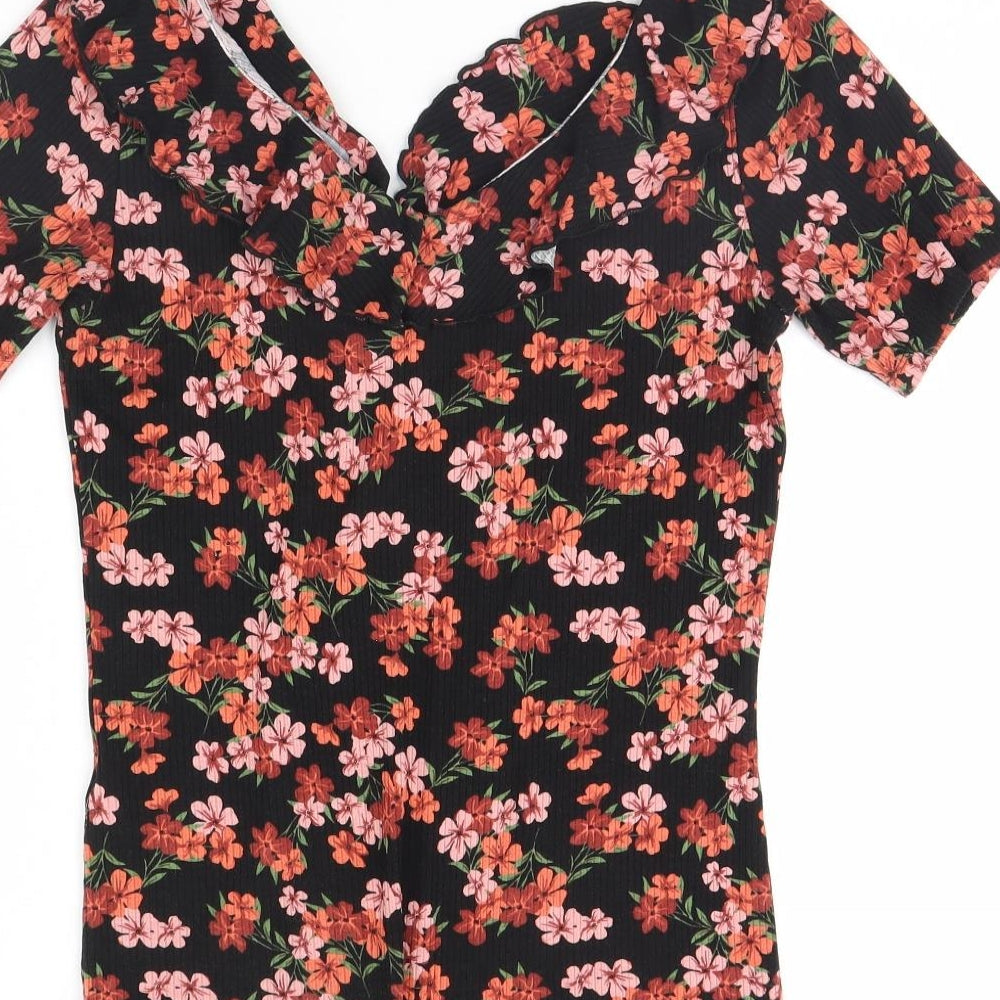Womens UK Size 10 Dorothy Perkins Black Basic Blouse