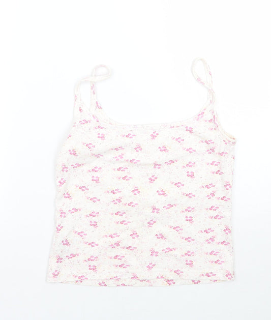 Womens UK Size 10 Dunnes Stores White Basic Tank