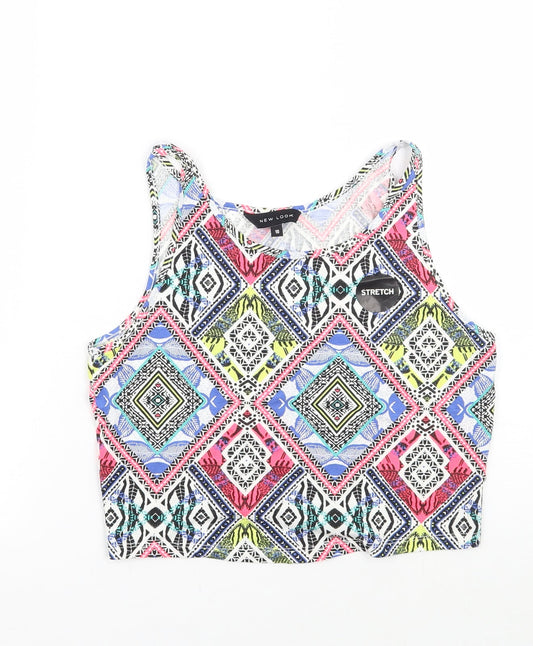 Womens UK Size 10 Newlook White Cropped Tank