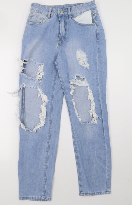 SHEIN Womens Blue Denim Mom Jeans Size S L29 in