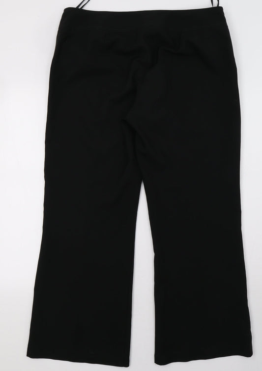 Womens UK Size 16 Dorothy Perkins Regular Fit Black Trousers