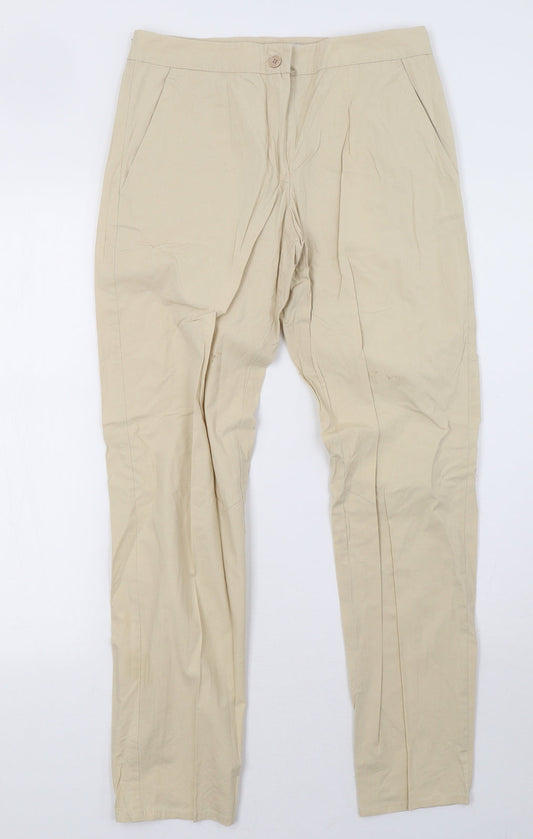 Womens UK Size 8 French Connection Regular Fit Beige Trousers