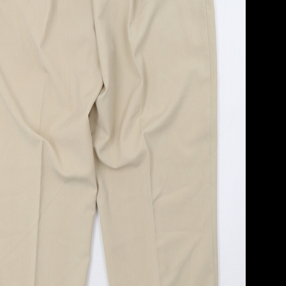 Womens UK Size 20 Preworn Regular Fit Beige Trousers