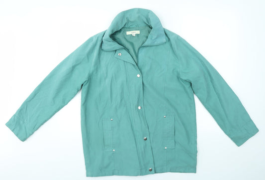 Womens UK Size 12 Classics Green Overcoat