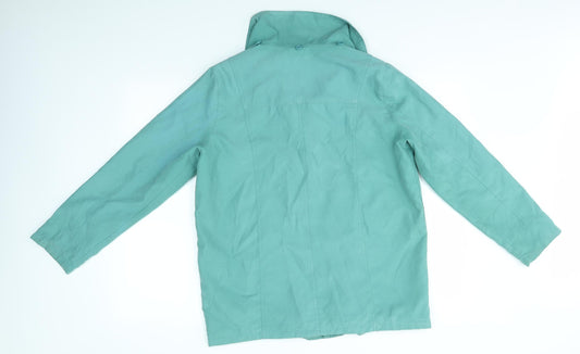 Classics Womens Green Overcoat Coat Size 12