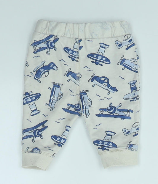 TU Baby Multicoloured Jogger Trousers Size 0-3 Months