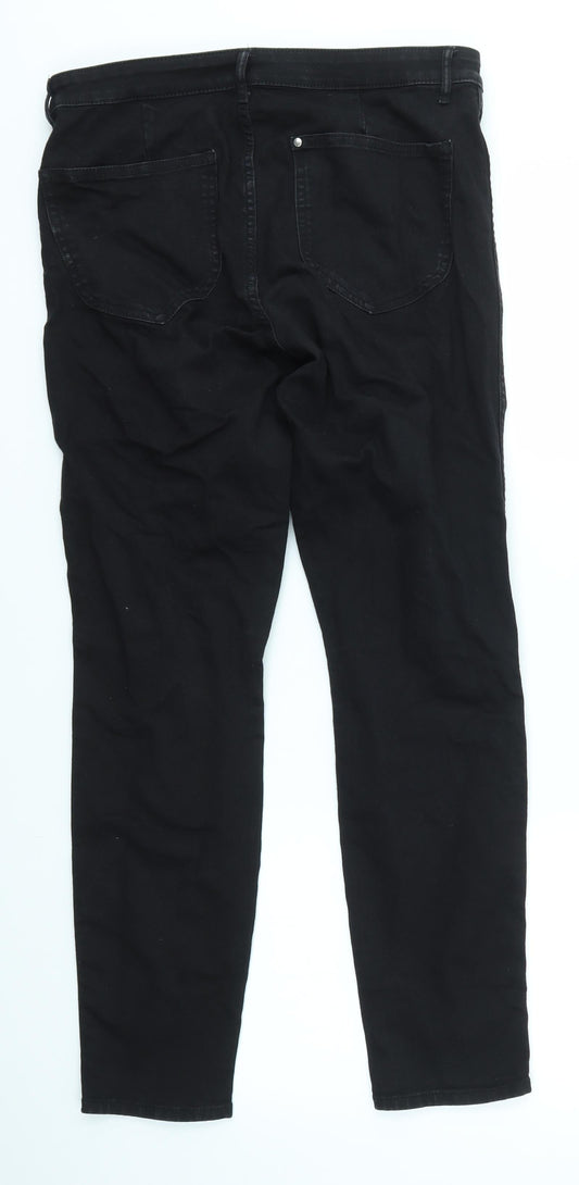 Womens UK Size 30 in H&M Regular Fit Skinny Black Jeans