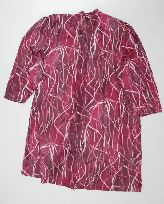 Daxon Womens Pink Geometric A-Line