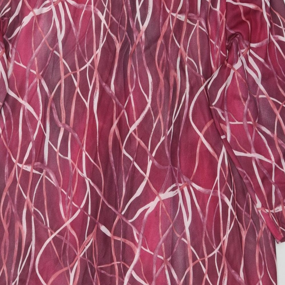 Daxon Womens Pink Geometric A-Line