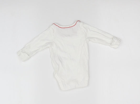 M&S Baby White Jersey Babygrow One-Piece Size 3-6 Months