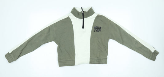 Primark Girls Green Pullover Sweatshirt Size 12-13 Years - cropped