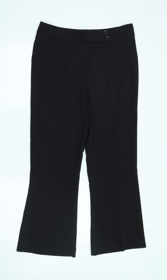 Womens UK Size 12 George Regular Black Suit Trousers