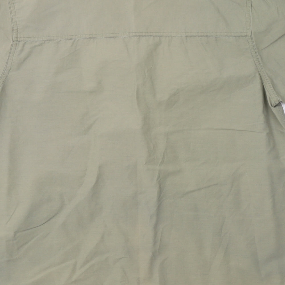 Mens UK Size M Hawkshead Beige Button-Up Short Sleeve Casual Shirt