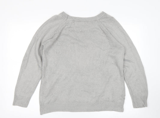 Womens UK Size M Preworn Grey Pullover Jumper