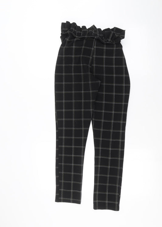 Womens UK Size 8 PRETTYLITTLETHING Regular Fit Black Trousers