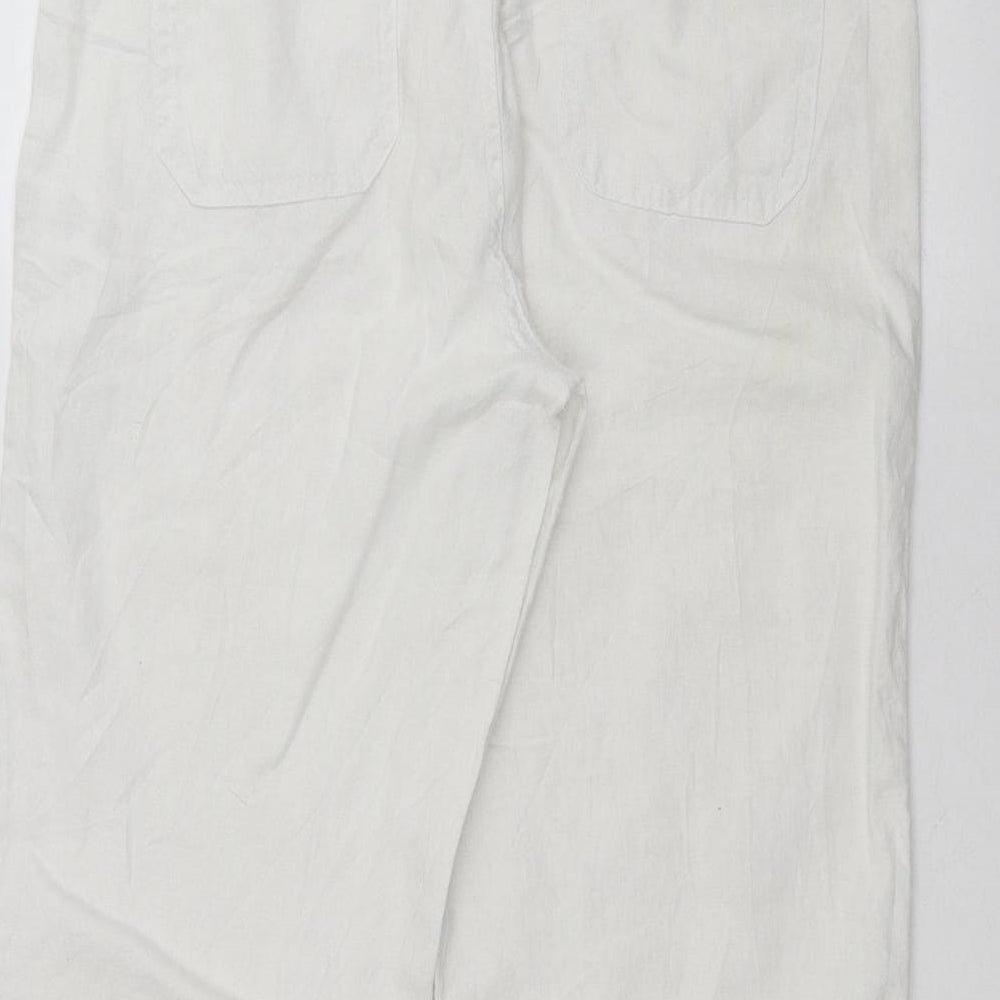 Womens UK Size 12 Atmosphere Regular Fit White Trousers