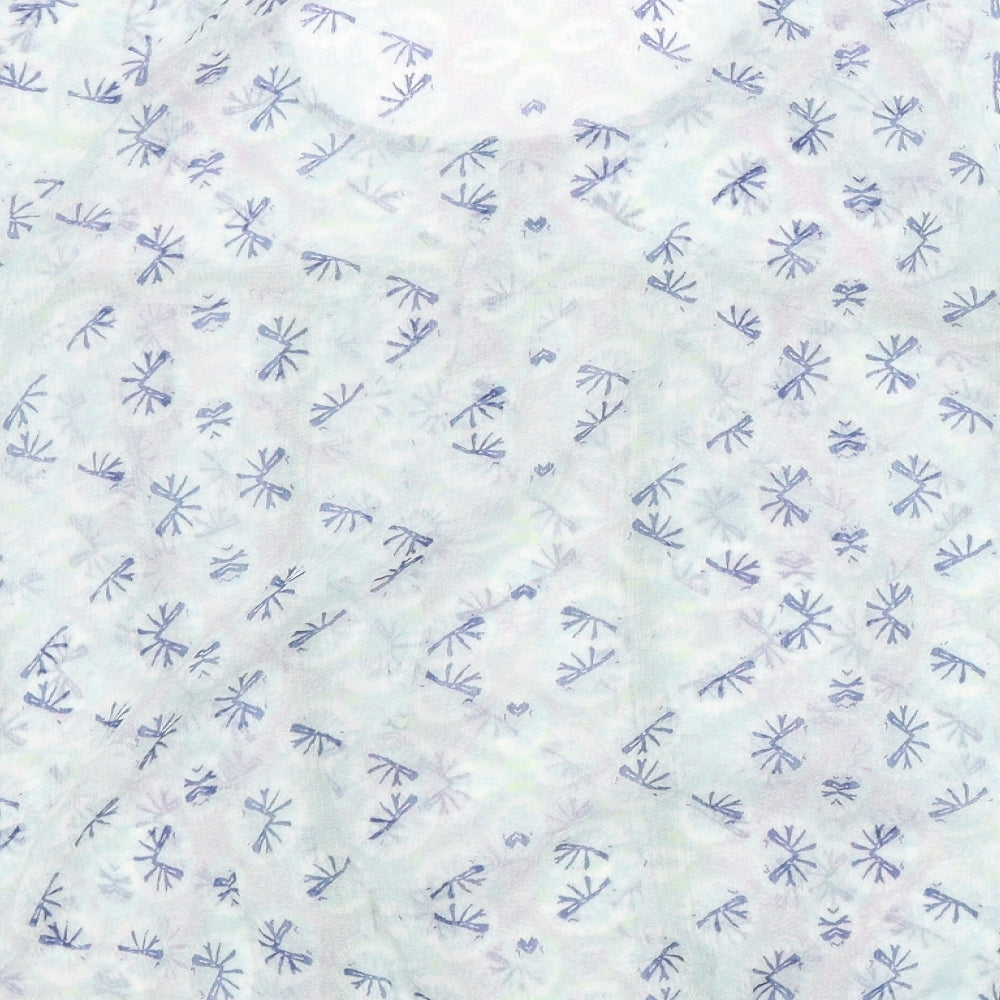 Indigo Womens Blue Argyle/Diamond Basic Blouse