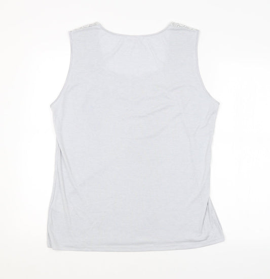 Womens UK Size XL Damart Grey Basic Tank