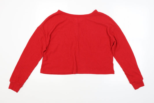 Primark Womens Red Pullover Jumper Size 12