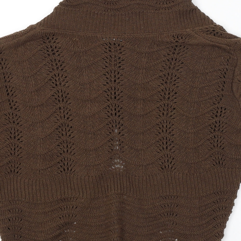 Womens UK Size S M&CO. Brown Cardigan Jumper