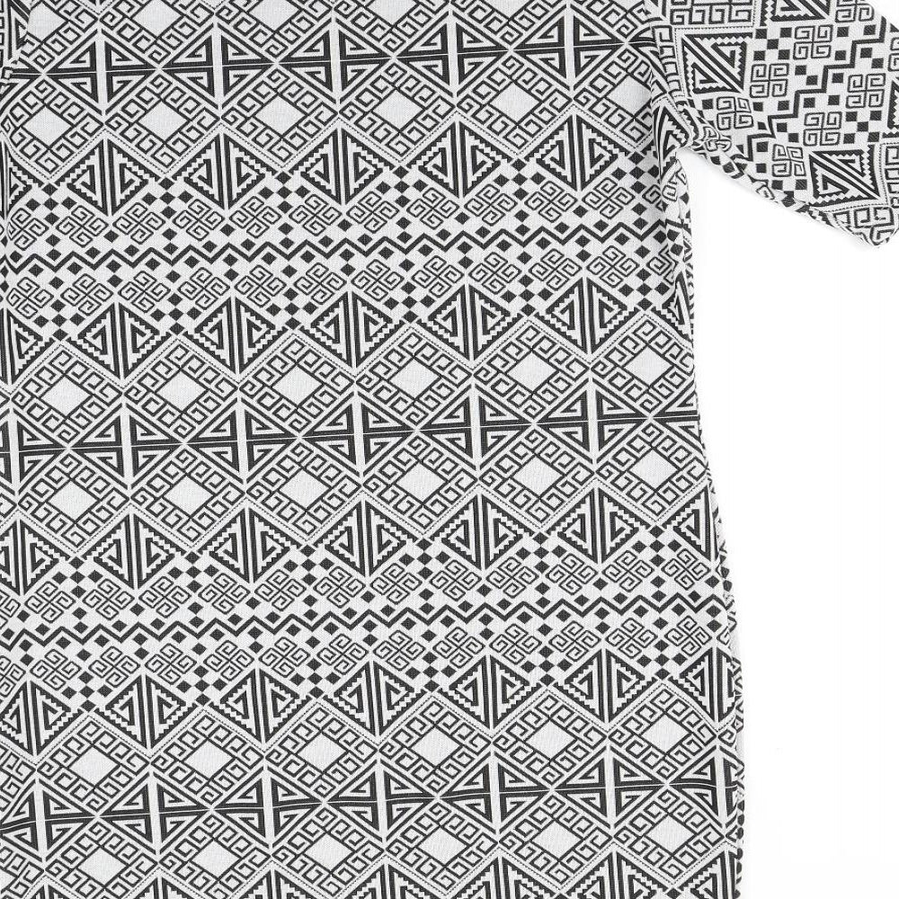 George Womens Grey Geometric Bodycon Size 14