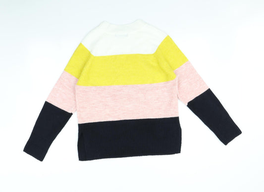 F&F Womens Multicoloured Striped Pullover Jumper Size 10