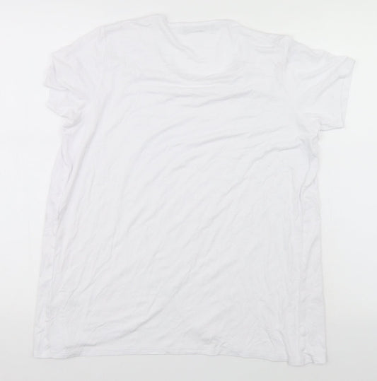 George Womens White Tunic T-Shirt Size 8